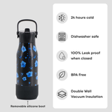 Flowee 22oz Insulated Water Bottle in Night Bloom