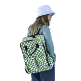 Timo Laptop Backpack in Matcha Checkers - JWorldstore