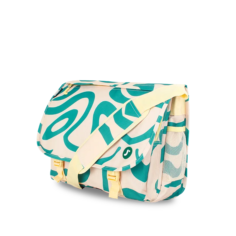 Thomas Laptop Messenger Bag in Green Swirl - JWorldstore