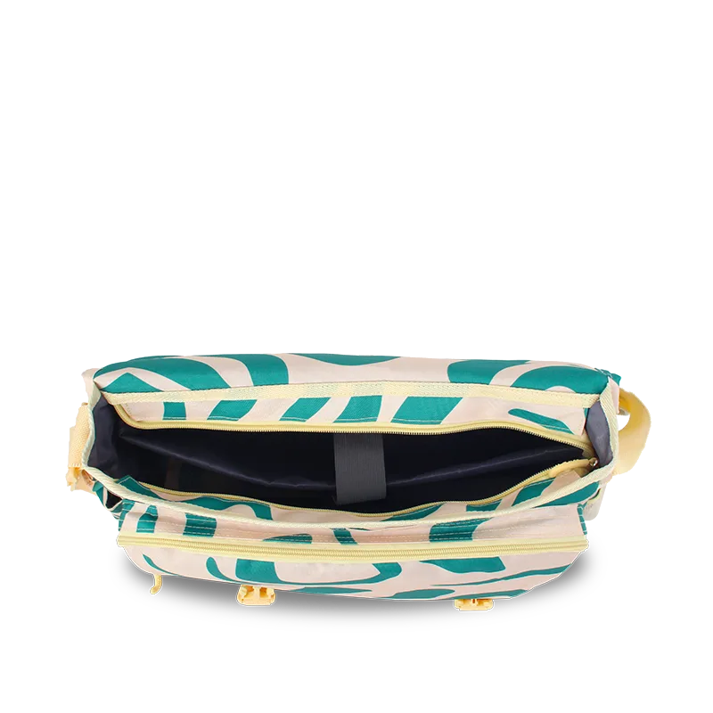 Thomas Laptop Messenger Bag in Green Swirl - JWorldstore