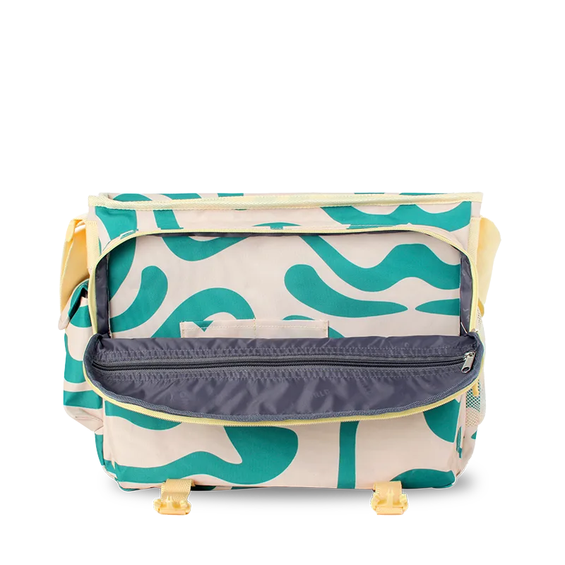 Thomas Laptop Messenger Bag in Green Swirl - JWorldstore