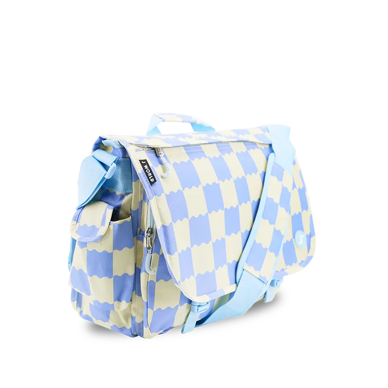 Thomas Laptop Messenger Bag in Wiggle Blue - JWorldstore