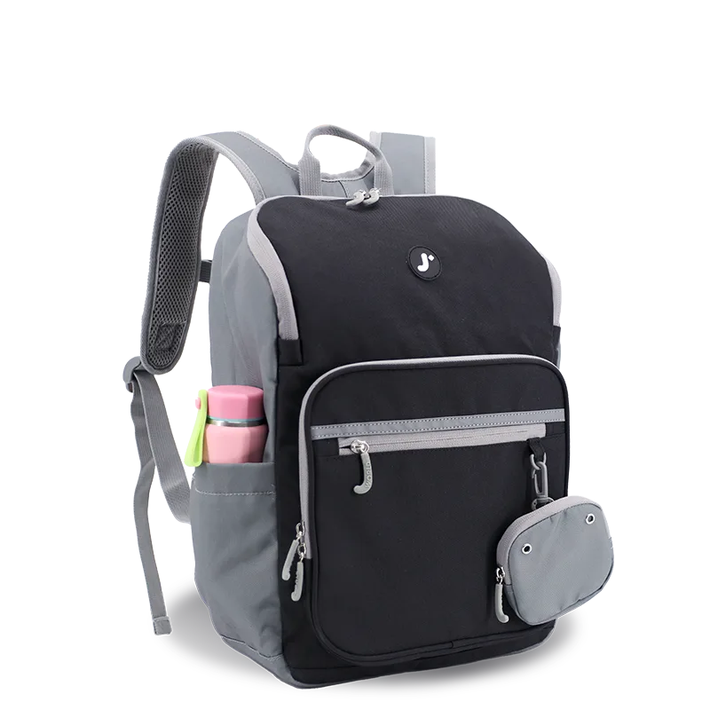 Junior Backpack With Lunch Box For School in Black - JWorldstore