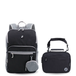 Junior Backpack With Lunch Box For School in Black - JWorldstore