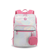 Junior Backpack With Lunch Box For School in Metallic Silver - JWorldstore