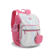Junior Backpack With Lunch Box For School in Metallic Silver - JWorldstore