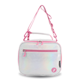 Junior Backpack With Lunch Box For School in Metallic Silver - JWorldstore
