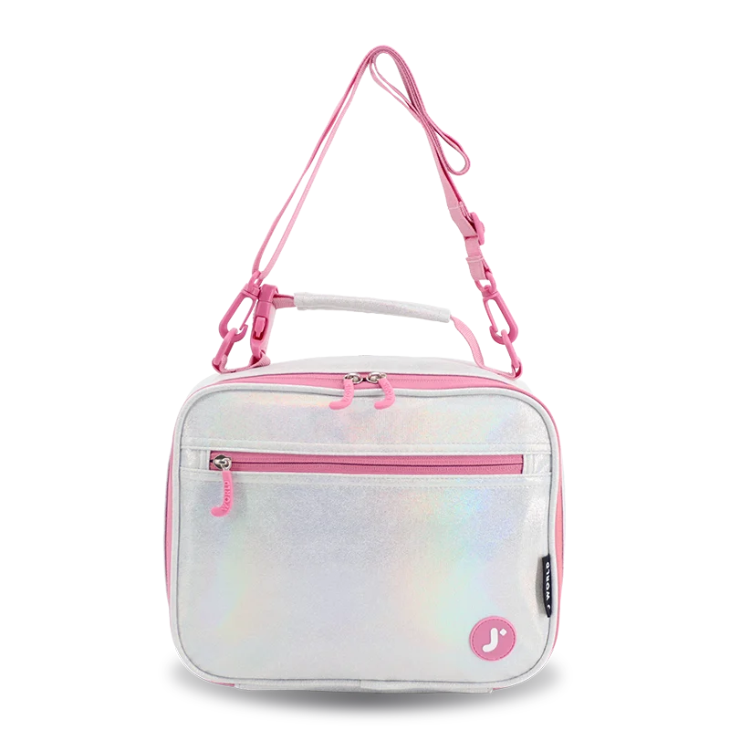 Junior Backpack With Lunch Box For School in Metallic Silver - JWorldstore