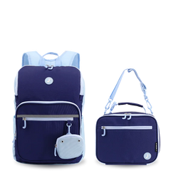 Junior Backpack With Lunch Box For School in Navy - JWorldstore
