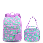 Junior Backpack With Lunch Box For School in Puffy Flower - JWorldstore