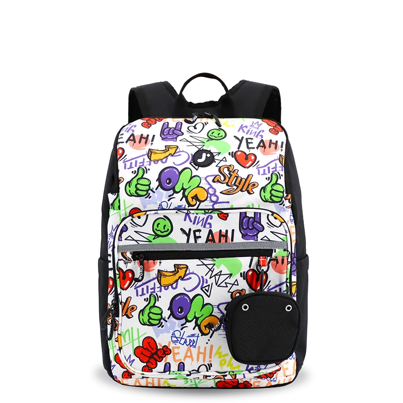 Junior Backpack With Lunch Box For School in Street Art - JWorldstore