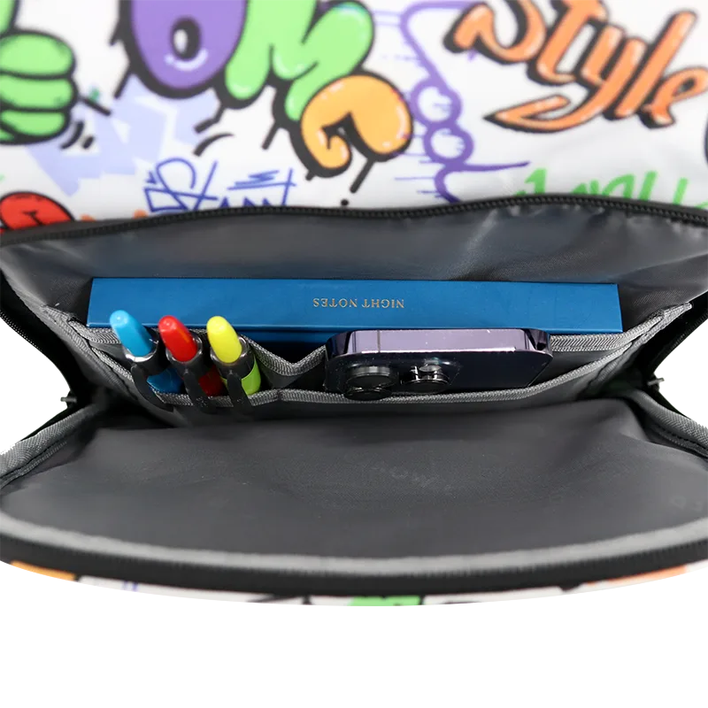 Junior Backpack With Lunch Box For School in Street Art - JWorldstore