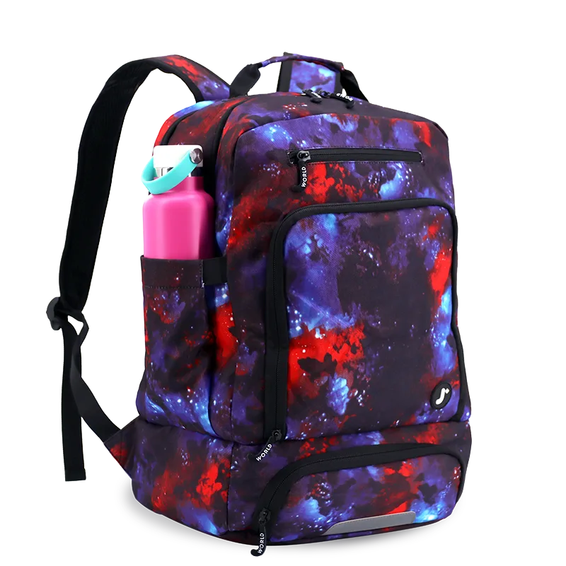 Packmate 2 in 1 Backpack With Built-in Lunch Bag in Galaxy - JWorldstore