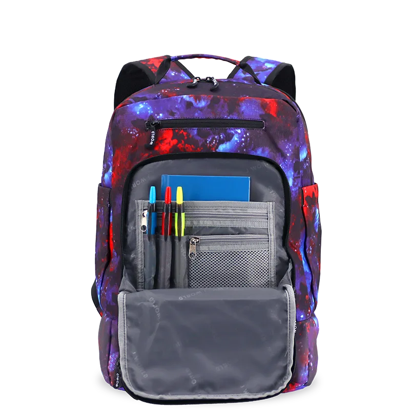 Packmate 2 in 1 Backpack With Built-in Lunch Bag in Galaxy - JWorldstore