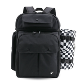 Picnic Backpack with Insulated Compartments & Picnic Mat in Black - JWorldstore