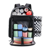 Picnic Backpack with Insulated Compartments & Picnic Mat in Black - JWorldstore