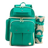 Picnic Backpack with Insulated Compartments & Picnic Mat in Green - JWorldstore