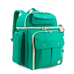 Picnic Backpack with Insulated Compartments & Picnic Mat in Green - JWorldstore