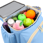 Picnic Backpack with Insulated Compartments & Picnic Mat in Sky Blue - JWorldstore