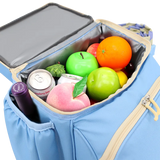 Picnic Backpack with Insulated Compartments & Picnic Mat in Sky Blue - JWorldstore