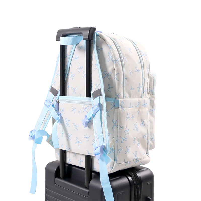 Zenpack Laptop Backpack in Blue Bows - JWorldstore
