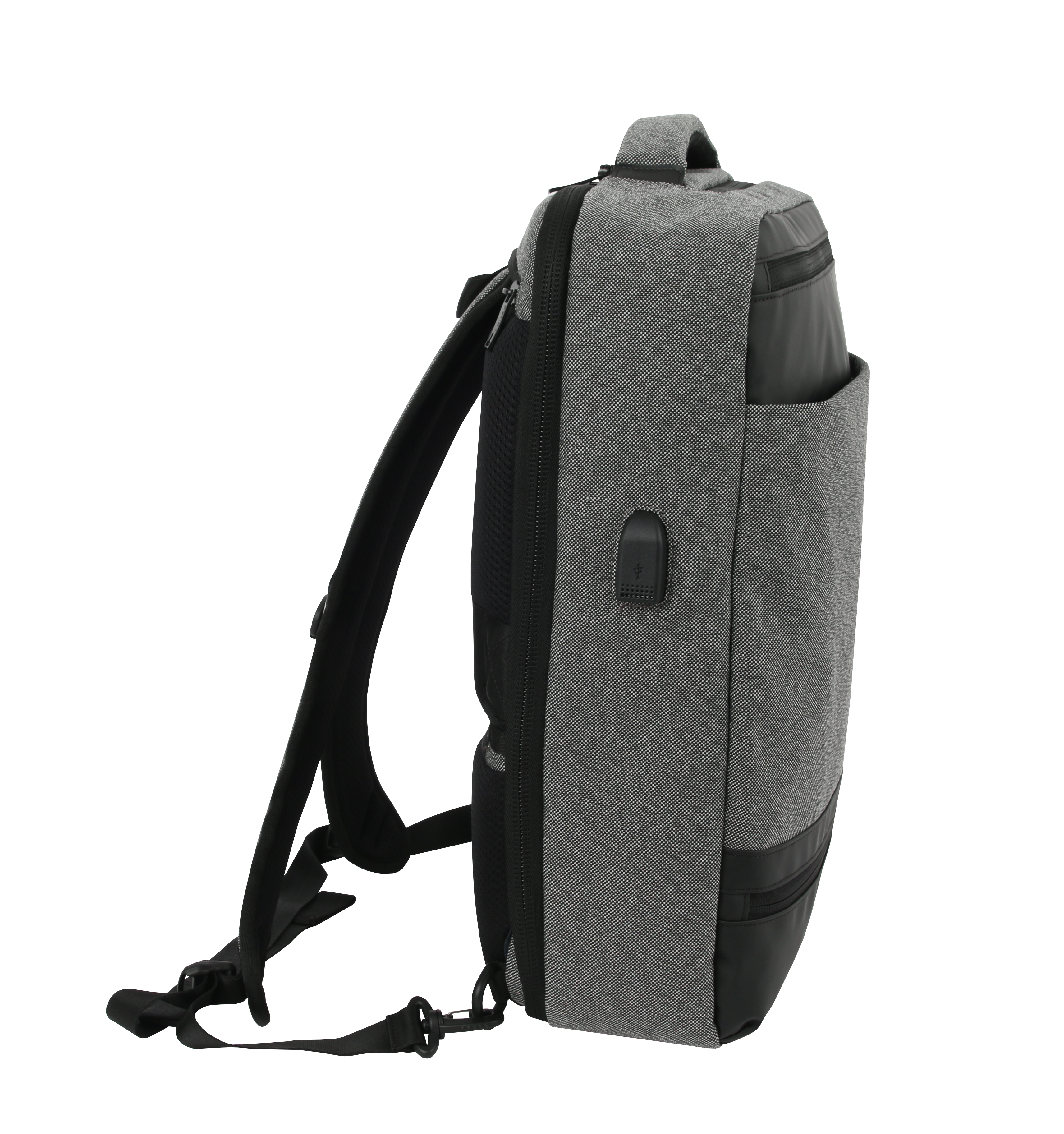Duke TSA-Friendly Travel & Business Laptop Backpack in Grey - JWorldstore