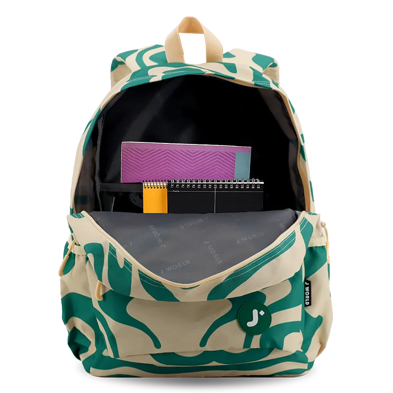 Oz Daypack Backpack in Green Swirl - JWorldstore