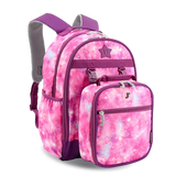 Duet Kids Backpack & Detachable Lunch Box Set in Purple Galaxy - JWorldstore