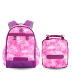 Duet Kids Backpack & Detachable Lunch Box Set in Purple Galaxy - JWorldstore