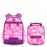 Duet Kids Backpack & Detachable Lunch Box Set in Purple Galaxy - JWorldstore