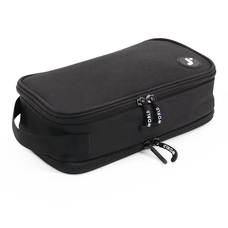 Doodle Pencil Case with Handle Strap in Black - JWorldstore