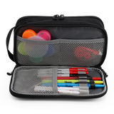 Doodle Pencil Case with Handle Strap in Black - JWorldstore
