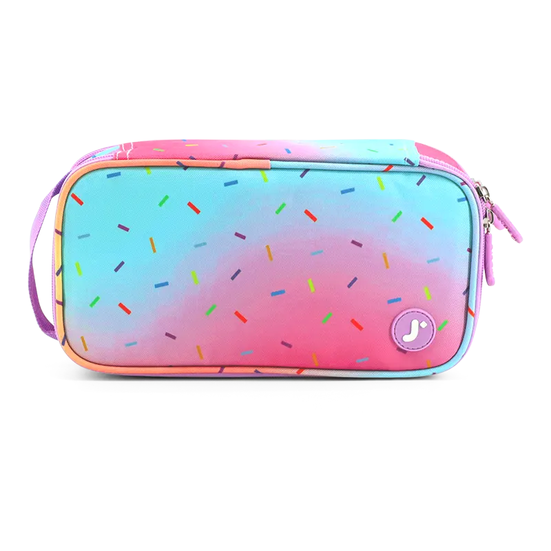 Doodle Pencil Case with Handle Strap in Confetti - JWorldstore