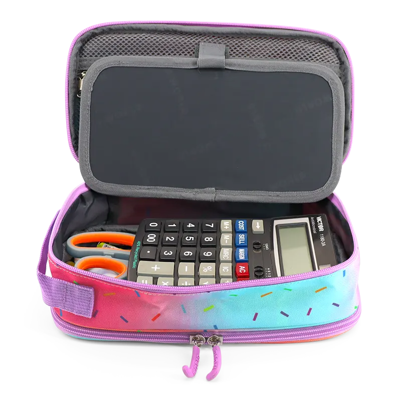 Doodle Pencil Case with Handle Strap in Confetti - JWorldstore