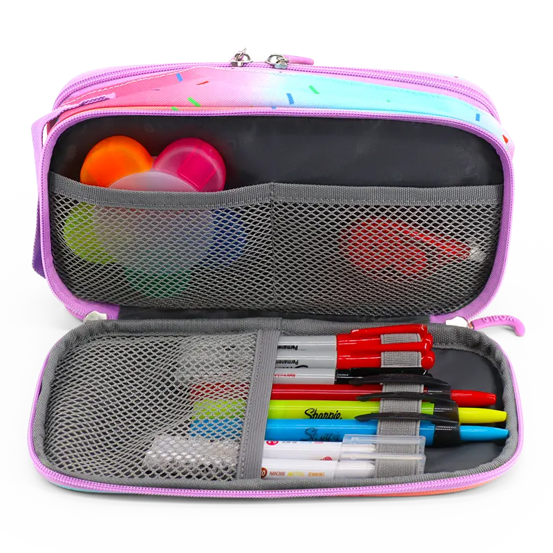 Doodle Pencil Case with Handle Strap in Confetti - JWorldstore