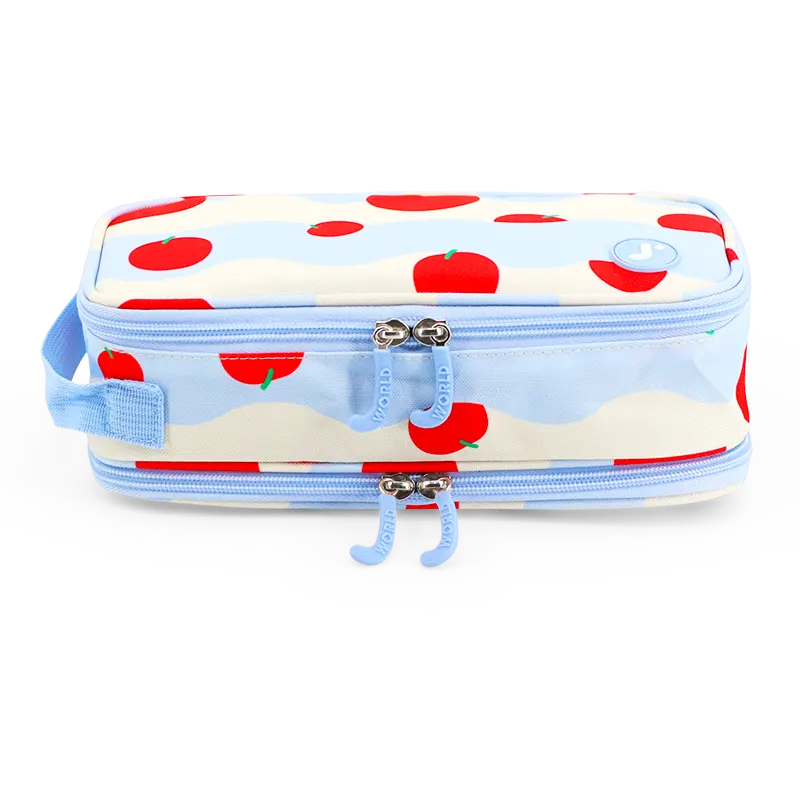 Doodle Pencil Case with Handle Strap in Floating Apple - JWorldstore