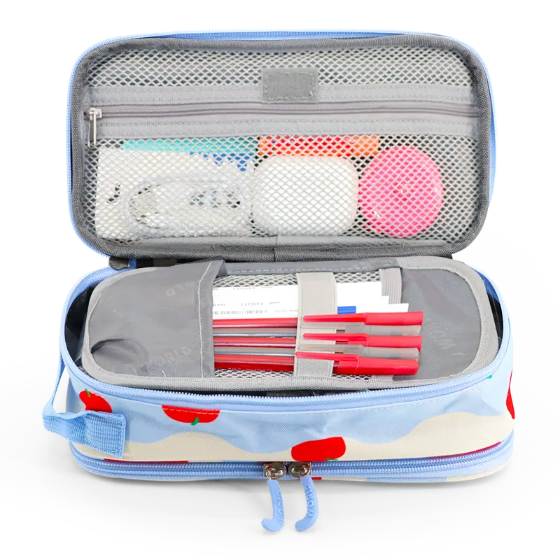 Doodle Pencil Case with Handle Strap in Floating Apple - JWorldstore