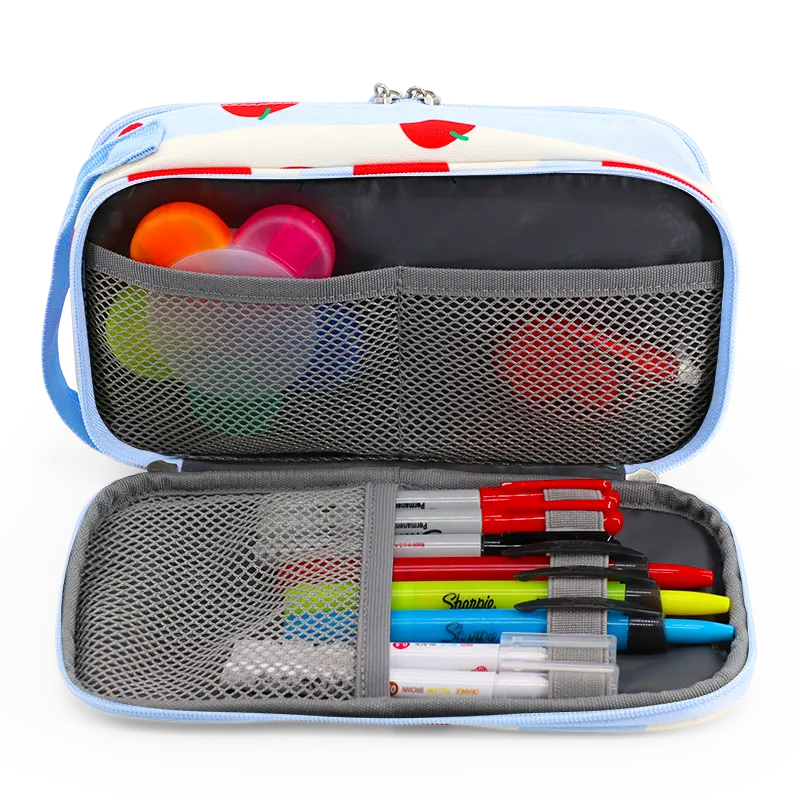 Doodle Pencil Case with Handle Strap in Floating Apple - JWorldstore