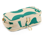 Doodle Pencil Case with Handle Strap in Green Swirl - JWorldstore