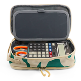 Doodle Pencil Case with Handle Strap in Green Swirl - JWorldstore