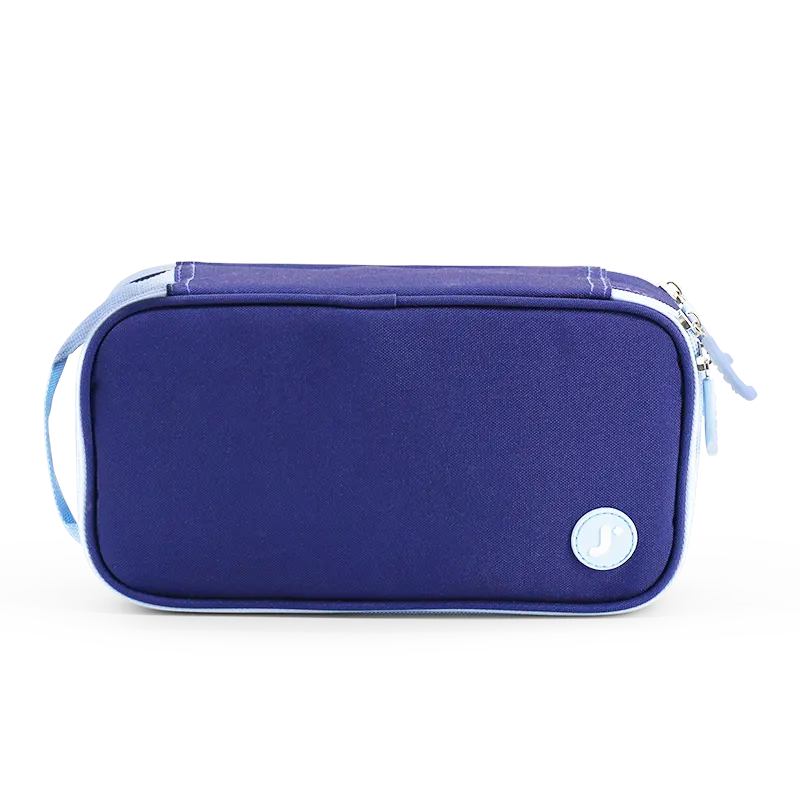 Doodle Pencil Case with Handle Strap in Navy - JWorldstore
