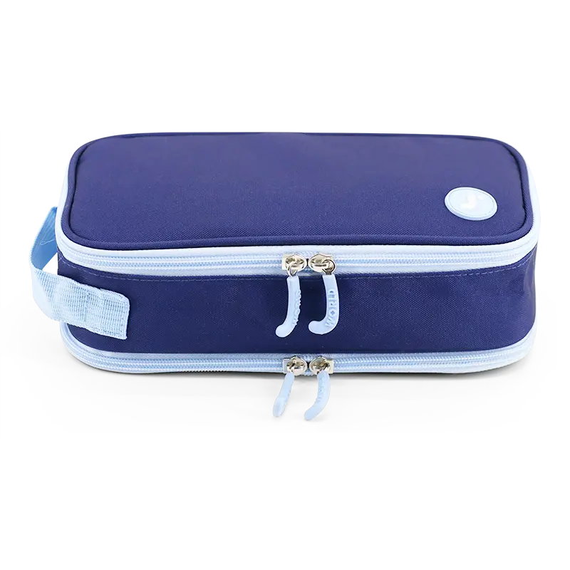Doodle Pencil Case with Handle Strap in Navy - JWorldstore