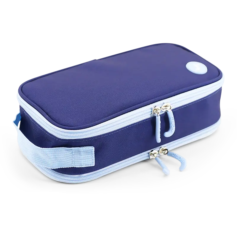 Doodle Pencil Case with Handle Strap in Navy - JWorldstore