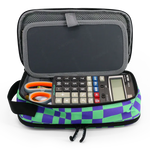 Doodle Pencil Case with Handle Strap in Pixel Checkers - JWorldstore