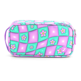 Doodle Pencil Case with Handle Strap in Puffy Flower - JWorldstore