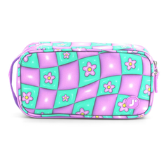 Doodle Pencil Case with Handle Strap in Puffy Flower - JWorldstore