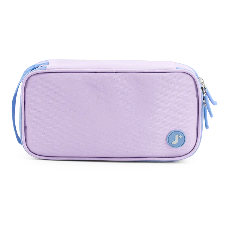 Doodle Pencil Case with Handle Strap in Purple - JWorldstore