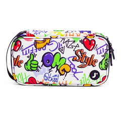 Doodle Pencil Case with Handle Strap in Street Art - JWorldstore