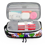 Doodle Pencil Case with Handle Strap in Street Art - JWorldstore