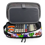 Doodle Pencil Case with Handle Strap in Street Art - JWorldstore